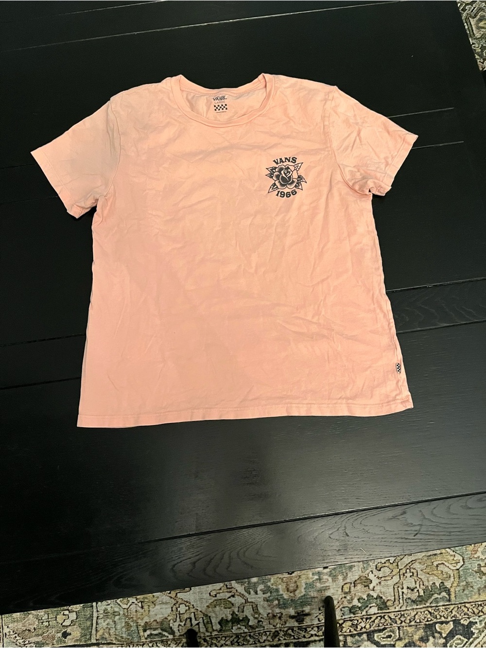 Vans Kids Light Pink Short Sleeve Tee with Chest Logo